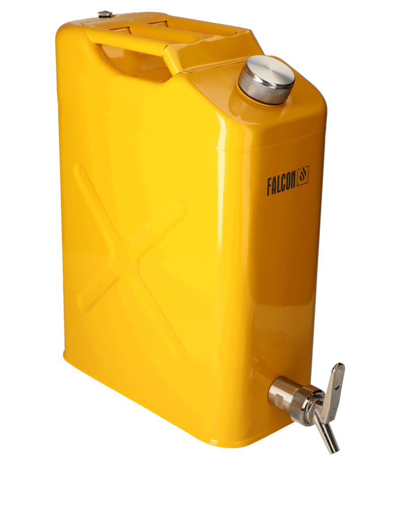 FALCON safety canister in steel, painted, with fine dosing tap, EPDM seals, 20 litres - 3