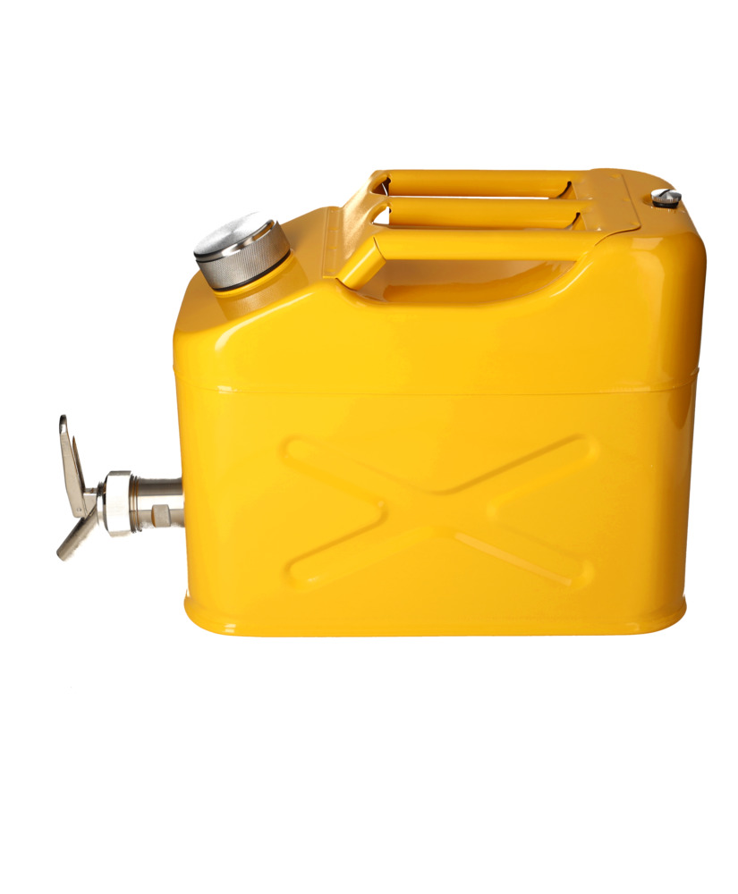 FALCON safety canister in steel, painted, with fine dosing tap, EPDM seals, 10 litres - 4