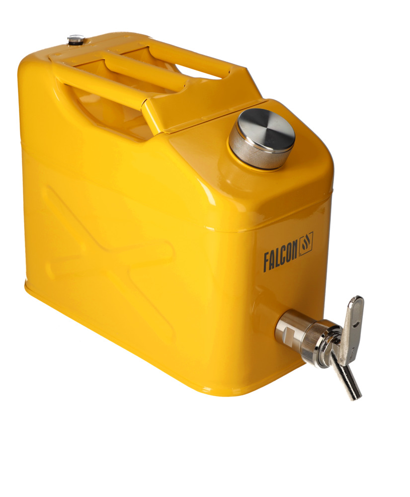 FALCON safety canister in steel, painted, with fine dosing tap, EPDM seals, 10 litres - 2