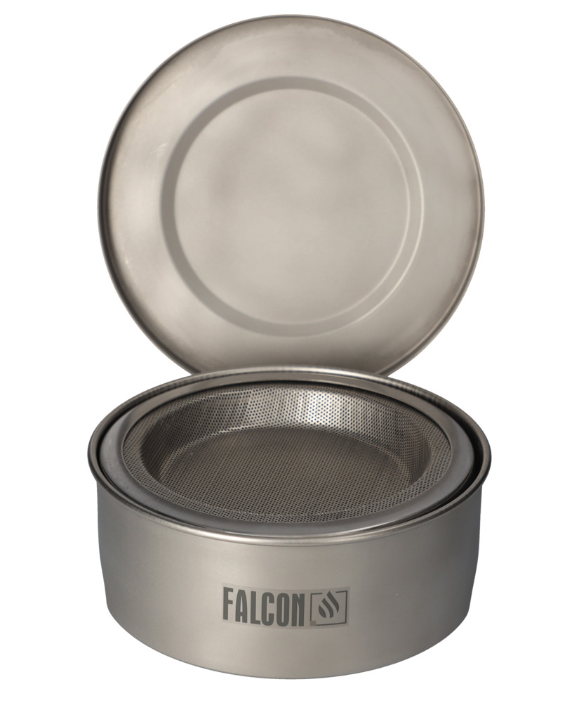 FALCON small parts cleaner in stainless steel with immersion strainer, 2 litres - 1