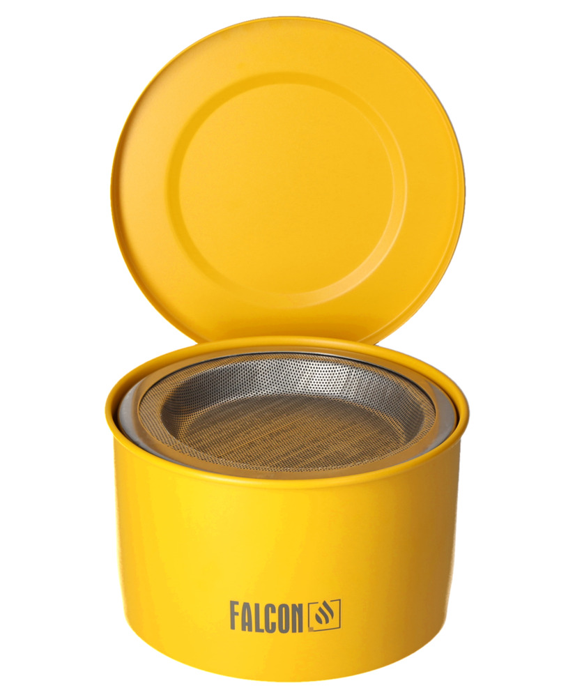 FALCON Kleinteilereiniger aus Stahl, lackiert, mit Eintauchsieb, 4 Liter - 1