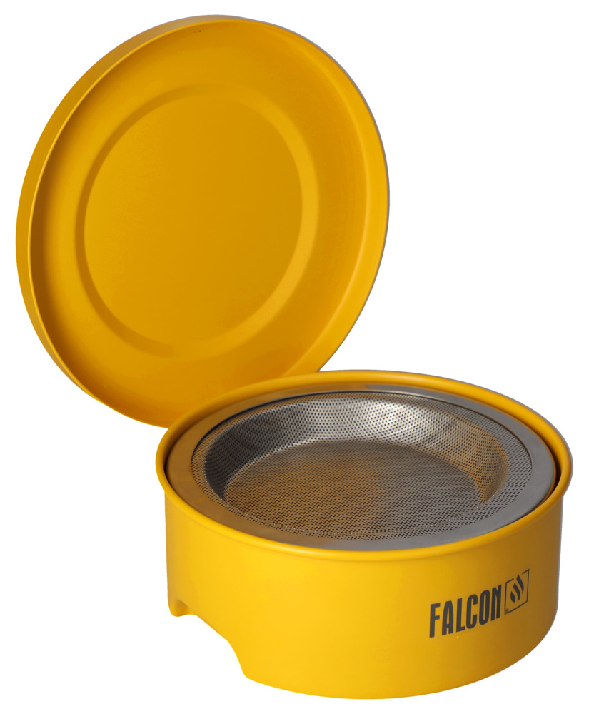 FALCON small parts cleaner in steel, painted, with immersion strainer, 2 litres - 12