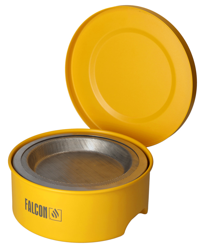 FALCON small parts cleaner in steel, painted, with immersion strainer, 2 litres - 14