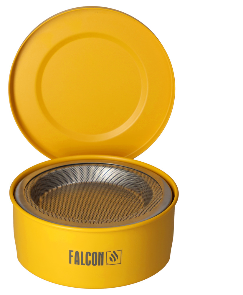 FALCON nádoba na čištění malých dílů, z oceli, lakovaná, žlutá, se sítkem, objem 2 litry - 1