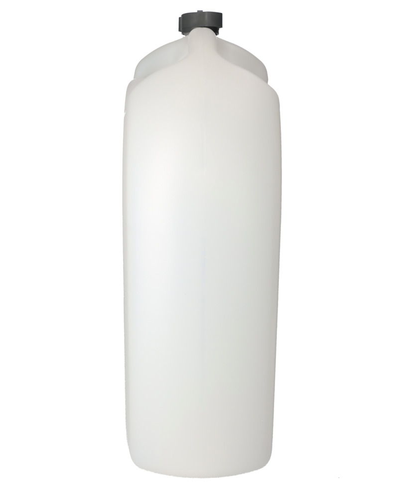 Kanystr z plastu, transparentní, s vypouštěcím kohoutem, objem 20 litrů - 6
