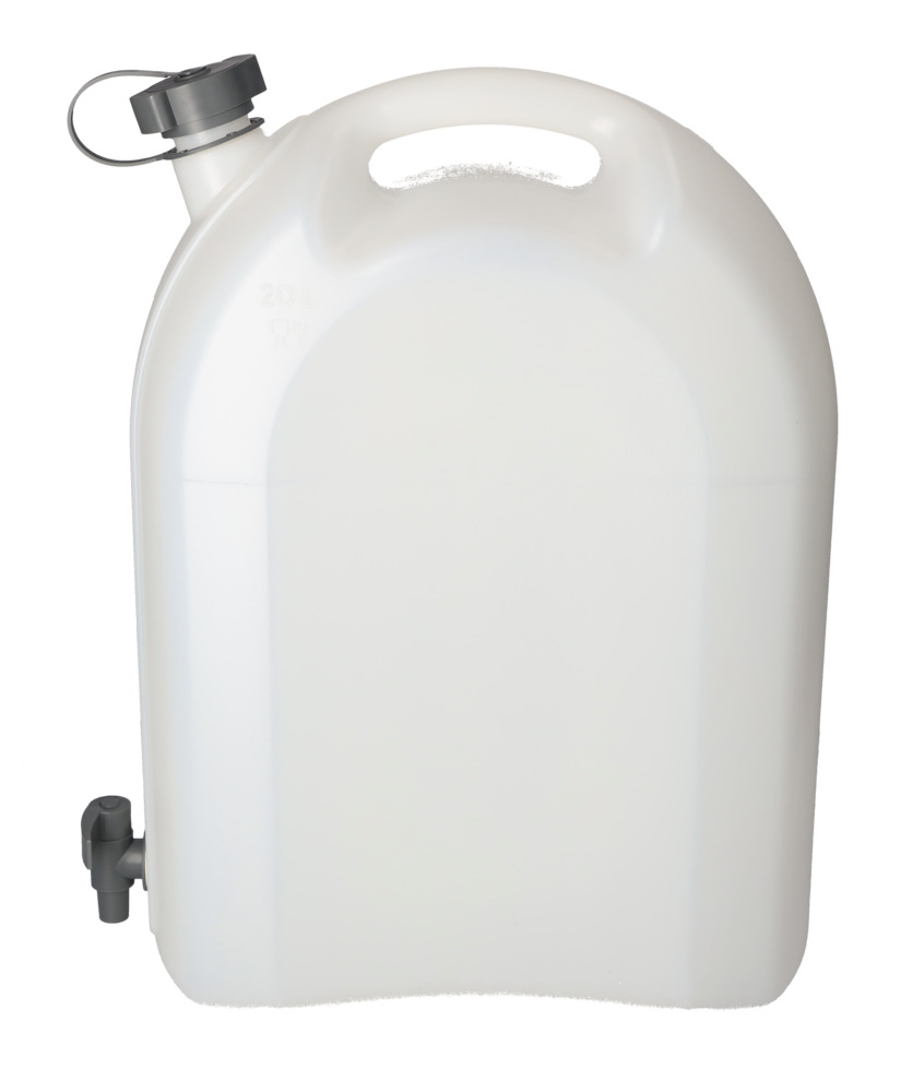 Canister in plastic, transparent, with tap, 20 litres - 5