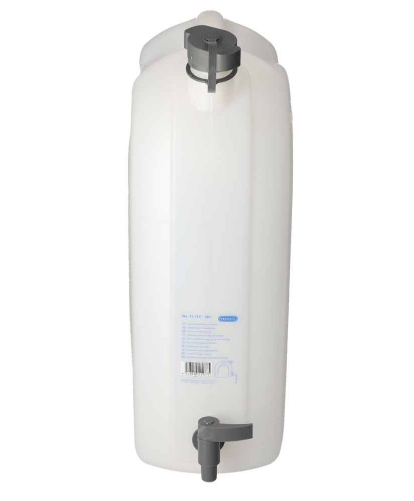 Canister in plastic, transparent, with tap, 20 litres - 3