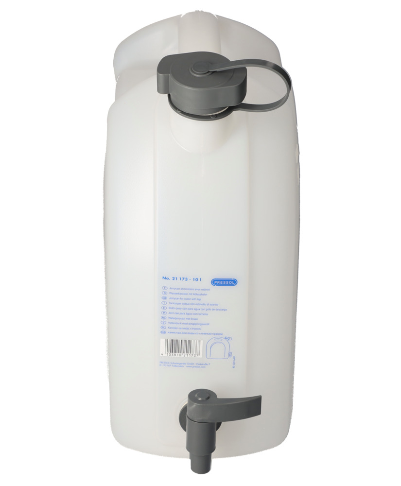 Canister in plastic, transparent, with tap, 10 litres - 3