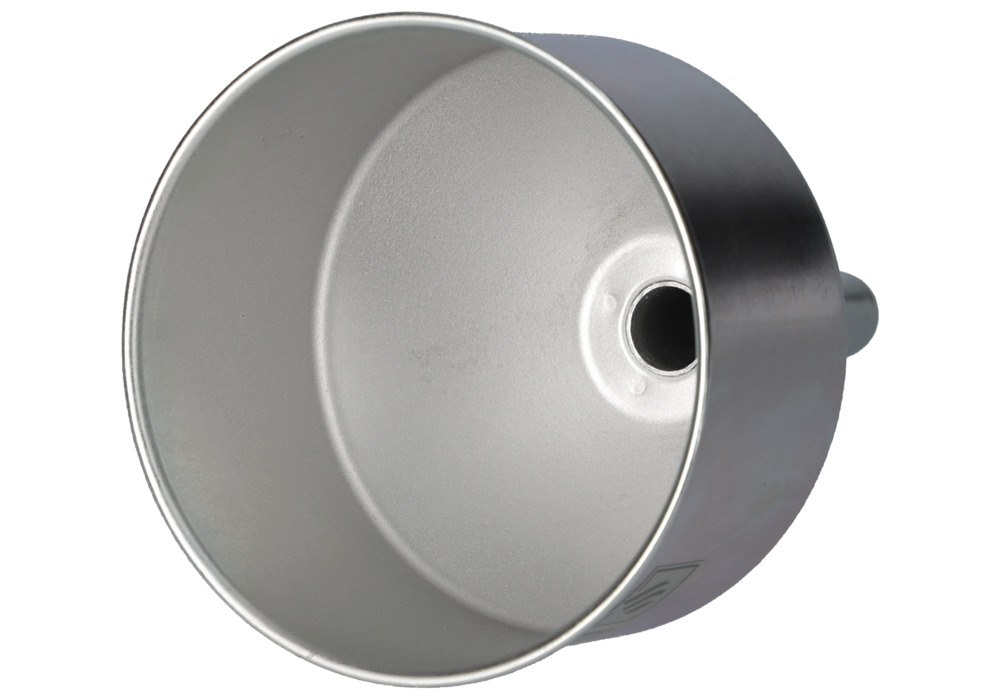 Imbuto FALCON in acciaio inox, zincato, bocchettone 23 mm, diametro apertura di riempimento 138 mm - 5