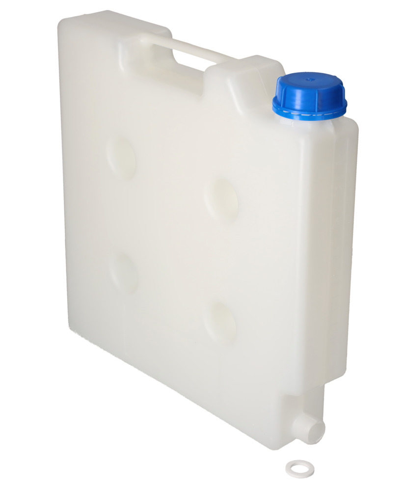 Garrafa de plástico para ahorro de espacio con rosca de 3/4, volumen 5 litros - 1
