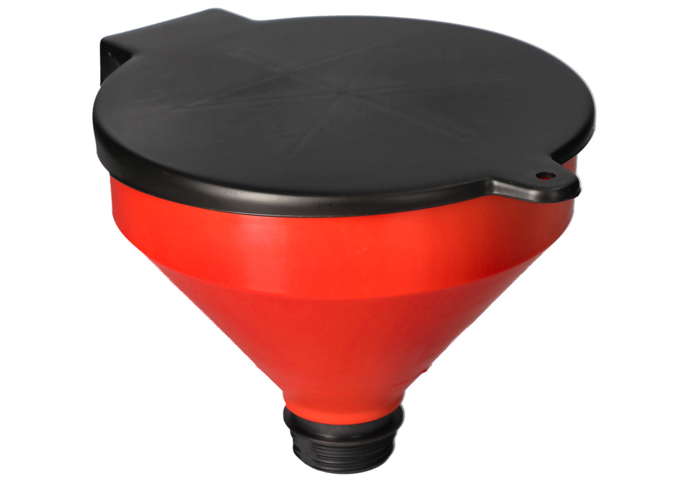 Funnel For Repacking Lockable funnel manufactured from polyethylene for drums with lid