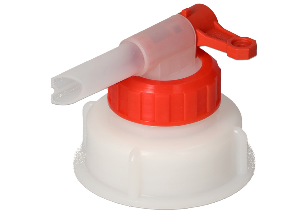 Dispensing tap AH 61, plastic, for plastic canisters, with Ø 13 mm tap, outside thread Ø 61 mm - 7