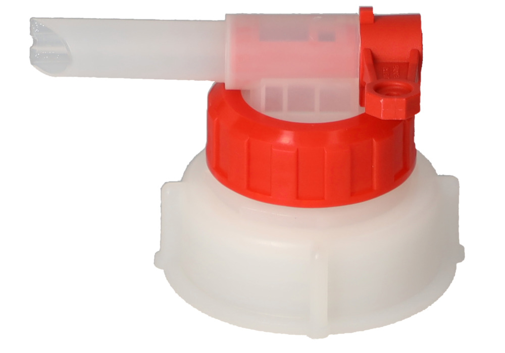 Dispensing tap AH 51, plastic, for plastic canisters, with Ø 13 mm tap, outside thread Ø 55 mm - 7