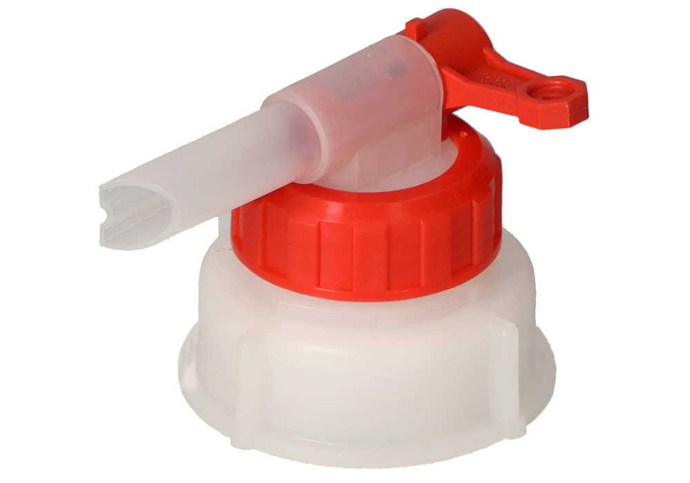 Dispensing tap AH 51, plastic, for plastic canisters, with Ø 13 mm tap, outside thread Ø 55 mm - 8