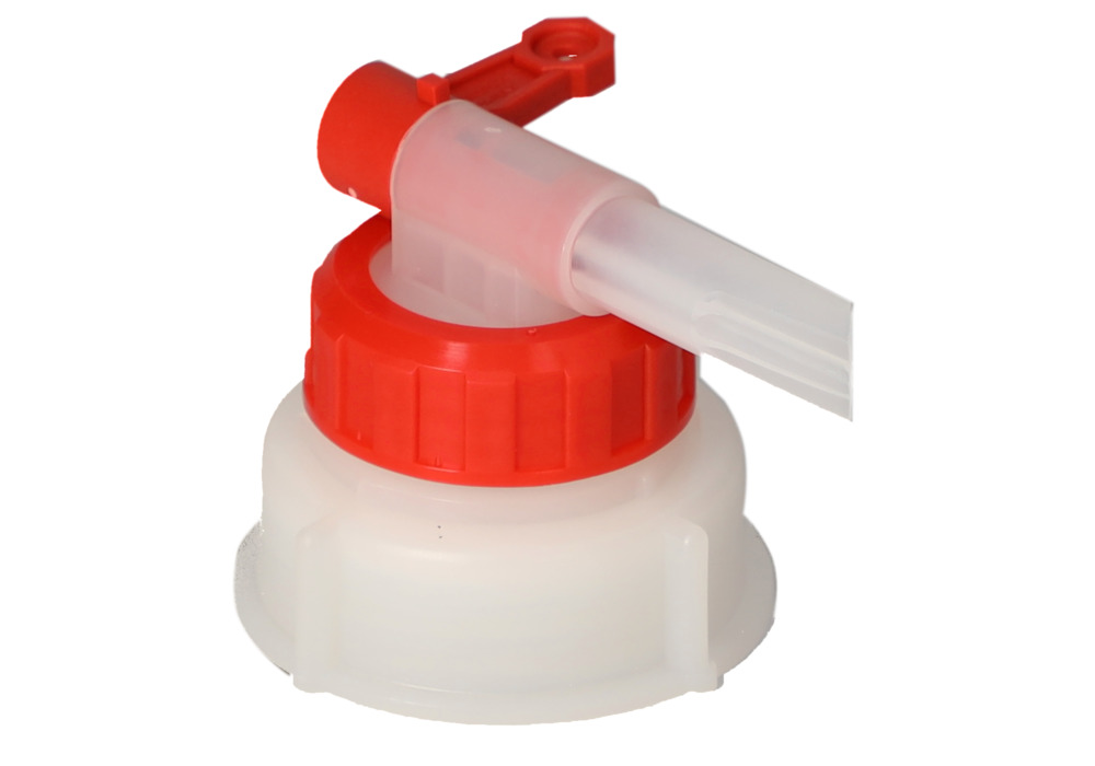 Dispensing tap AH 51, plastic, for plastic canisters, with Ø 13 mm tap, outside thread Ø 55 mm - 4