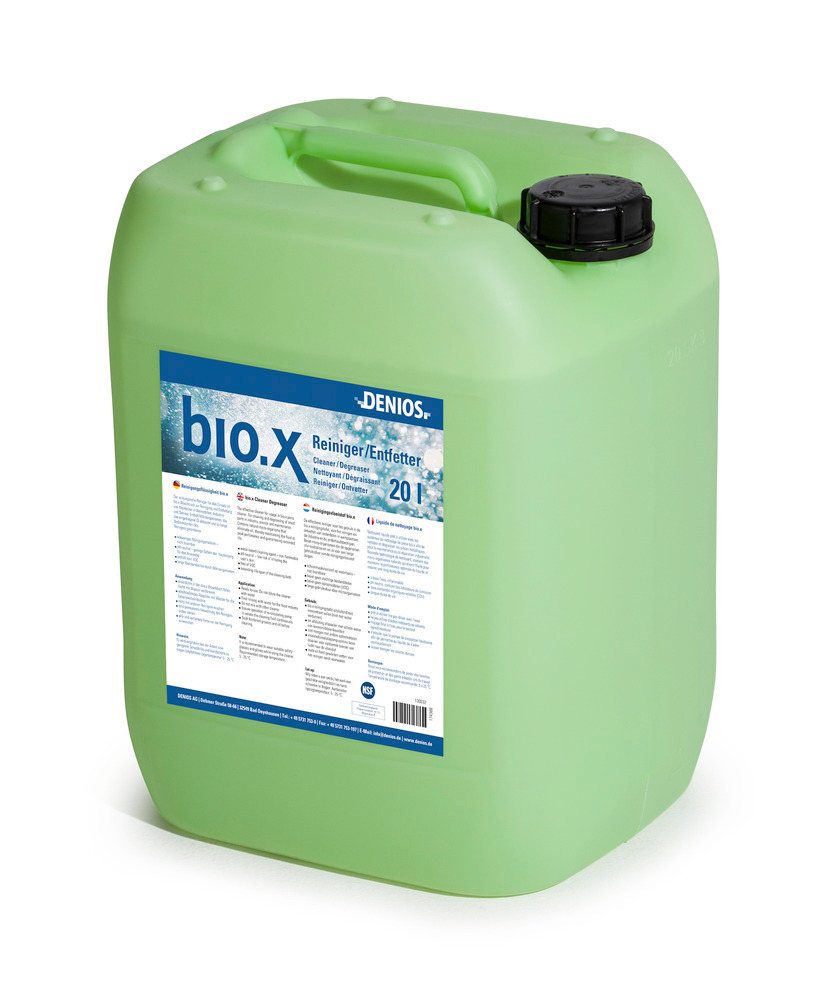 Liquido de llimpieza bio.x 20 L, libre de COVs, incluye microorganismos e inhibidores de corrosión - 1
