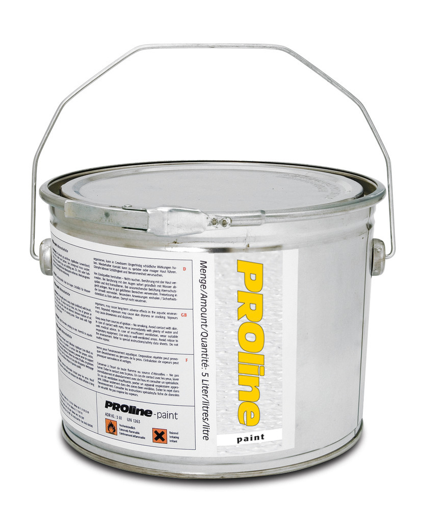 PROline-paint antislip floor marking paint, 5 l, quartz sand granules, approx.20 m2, white, RAL 9016 - 1