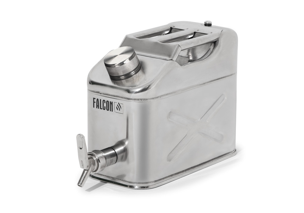 FALCON safety canister in stainless steel, with filling tap, EPDM seals, 10 litres - 2