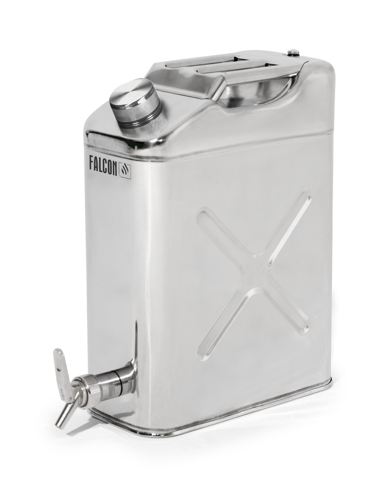 FALCON safety canister in stainless steel, with filling tap, EPDM seals, 20 litres - 2