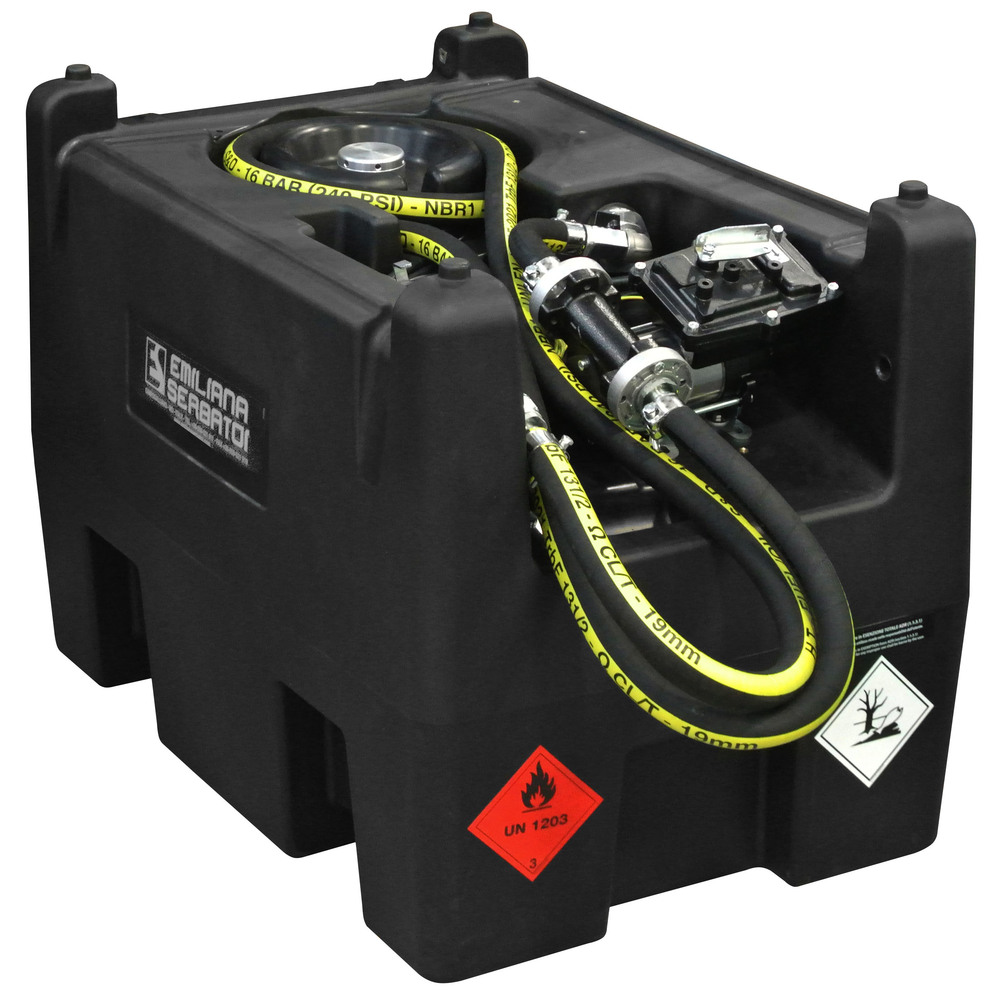 Mobil tankstation bensin, 220 liter, med 12 V-pump, med lock - 1
