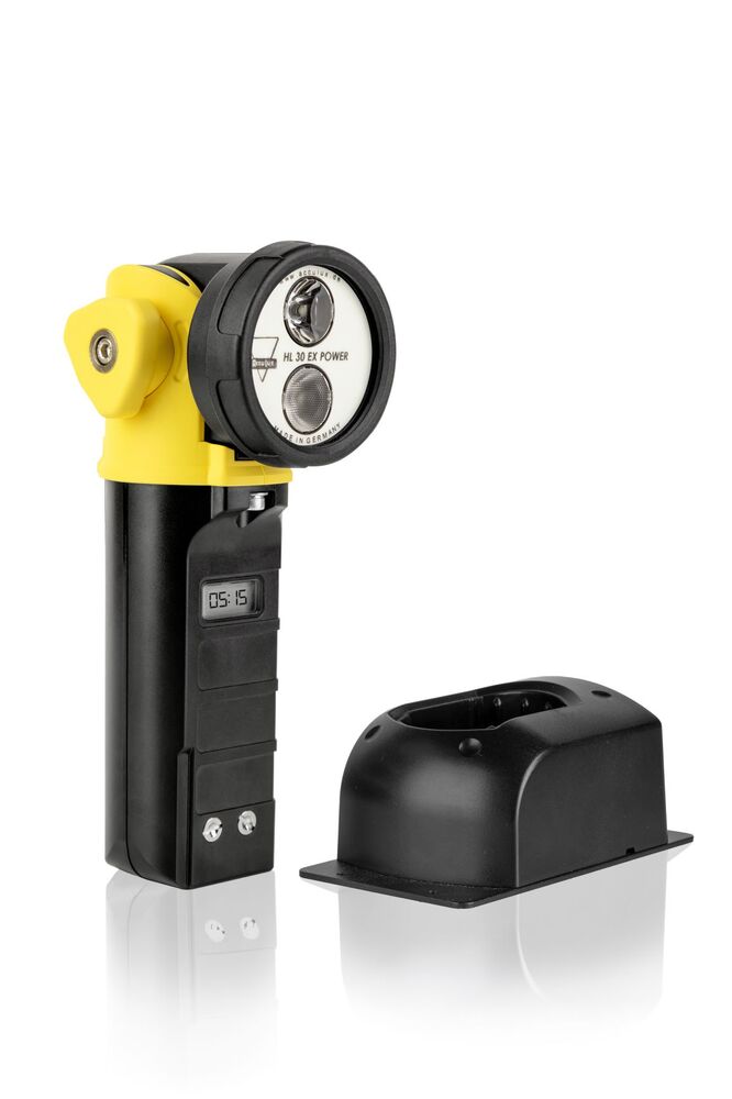 Lampe à LED à tête articulée AccuLux HL 30, ATEX 1, 2, unité de charge 12/24V + 230V - 1