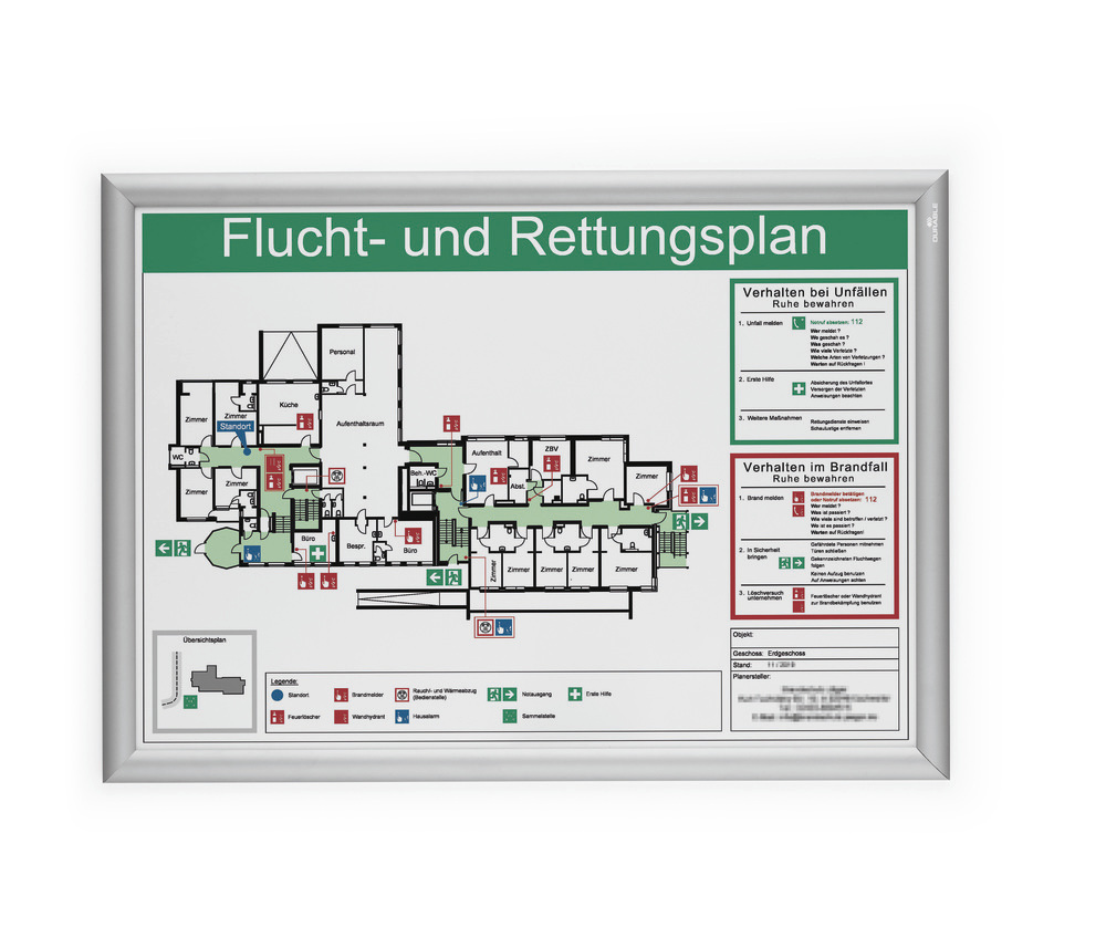 Durable Klapprahmen, Aluminium, DIN A2, silber eloxiert - 2