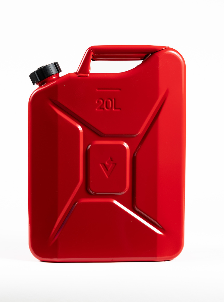 Steel fuel canister, 20 litre capacity, with UN approval, with screw cap, diameter 46 mm - 2