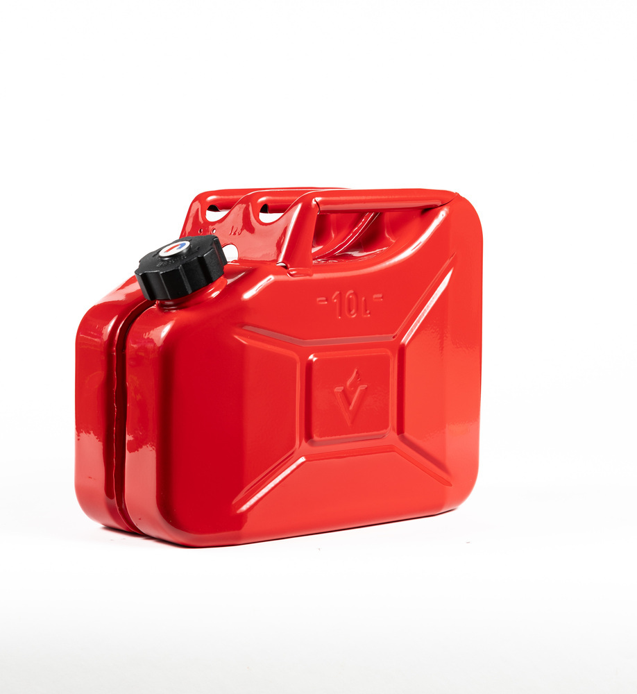 Steel fuel canister, 10 litre capacity, with UN approval, with screw cap, diameter 46 mm - 1