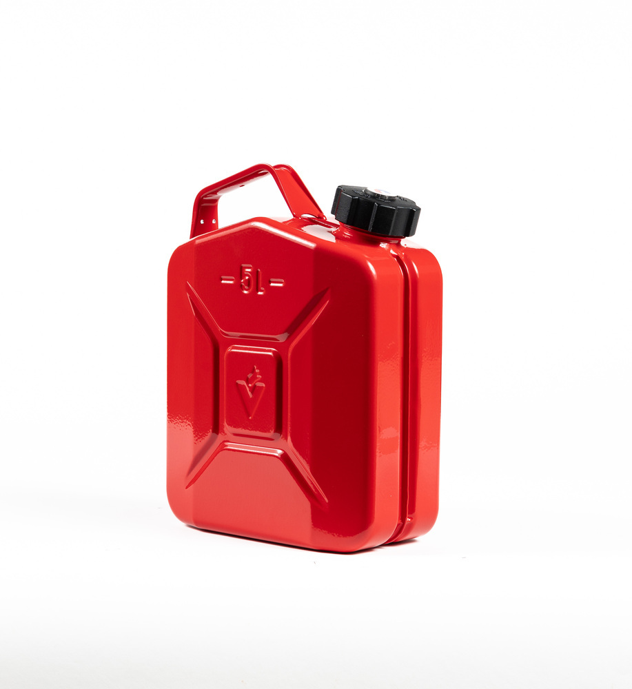 Steel fuel canister, 5 litre capacity, with UN approval, with screw cap, diameter 46 mm - 2