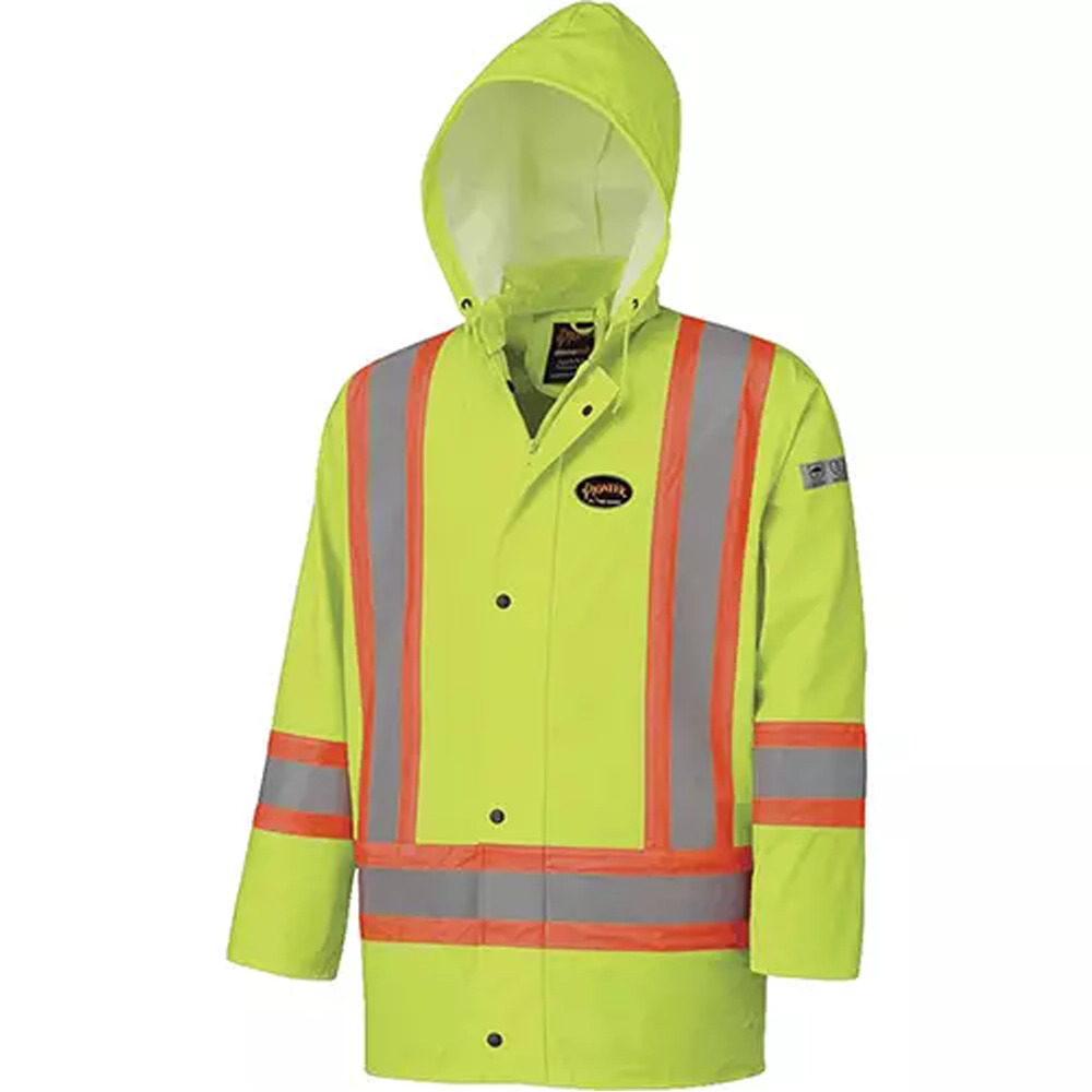 Flame Resistant Waterproof Jacket, X-Small, High Visibility Lime-Yellow - 1