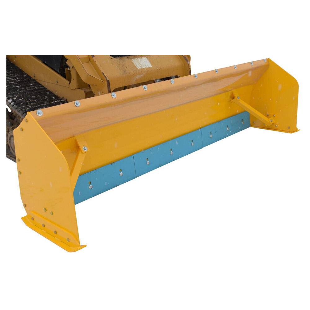 Steel Skid Steer Snow Pusher 108 In. Usable Width Yellow - 1