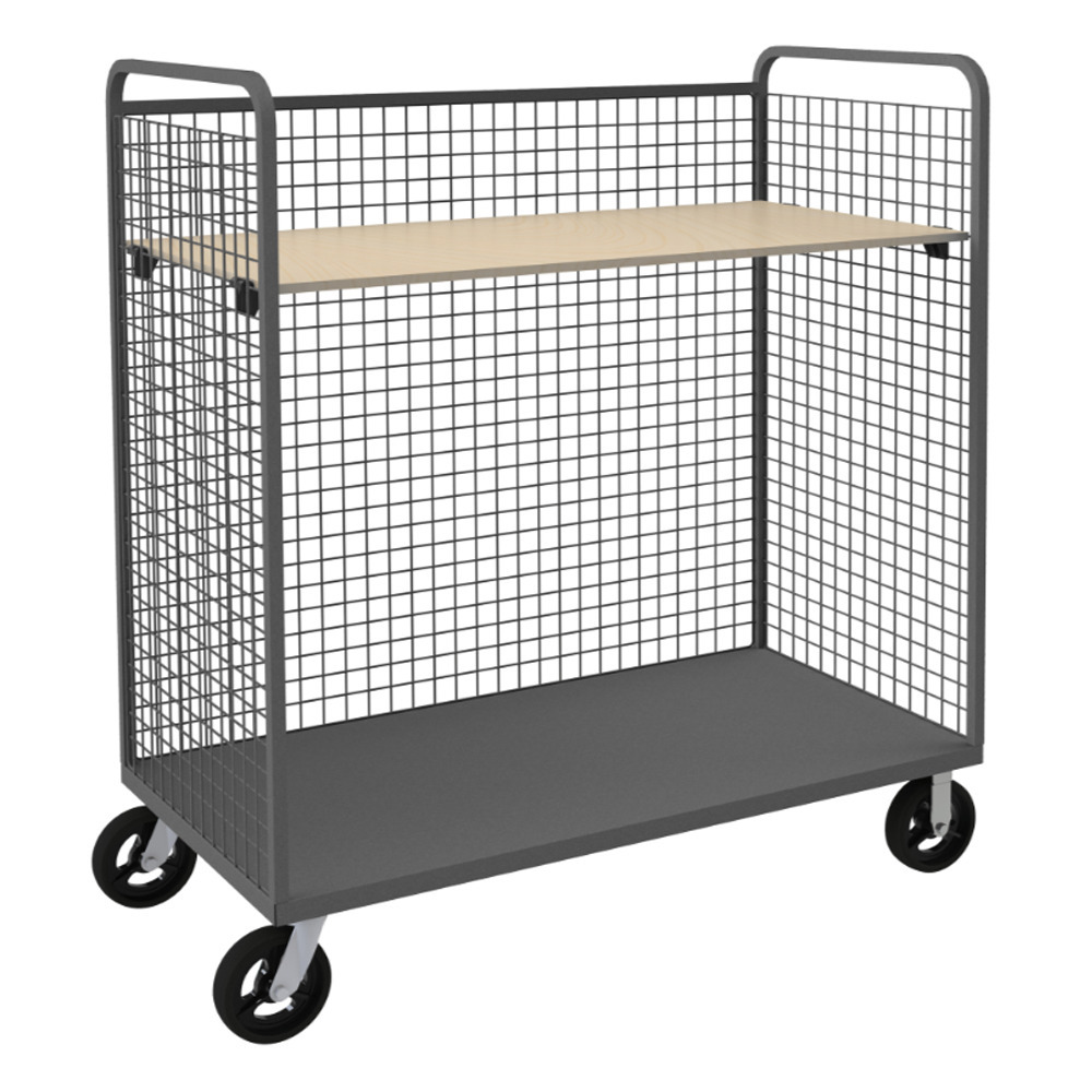 Wire Cart, 1 Adjustable Shelf, 30 x 48 x 68-9/16 - 1