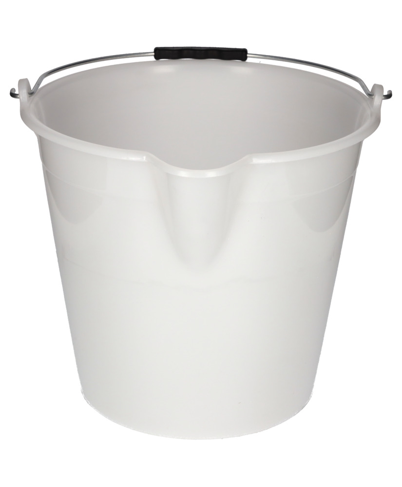 Industrial bucket in polyethylene, 17 litres, white, Pack = 10 pieces - 5