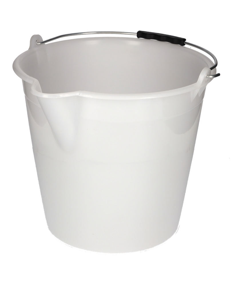 Industrial bucket in polyethylene, 17 litres, white, Pack = 10 pieces - 4