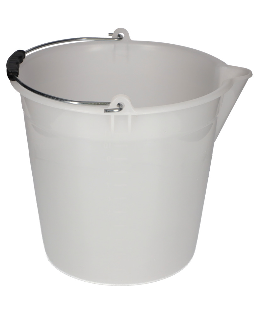 Industrial bucket in polyethylene, 12 litres, white, Pack = 10 pieces - 7