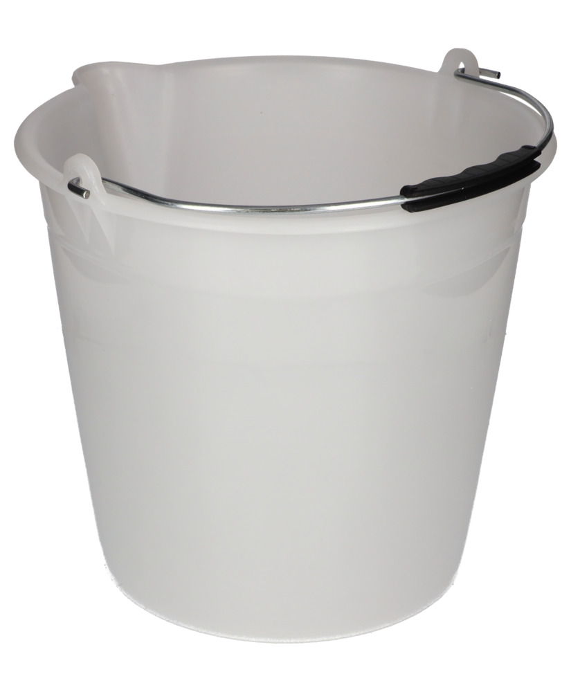 Industrial bucket in polyethylene, 12 litres, white, Pack = 10 pieces - 6