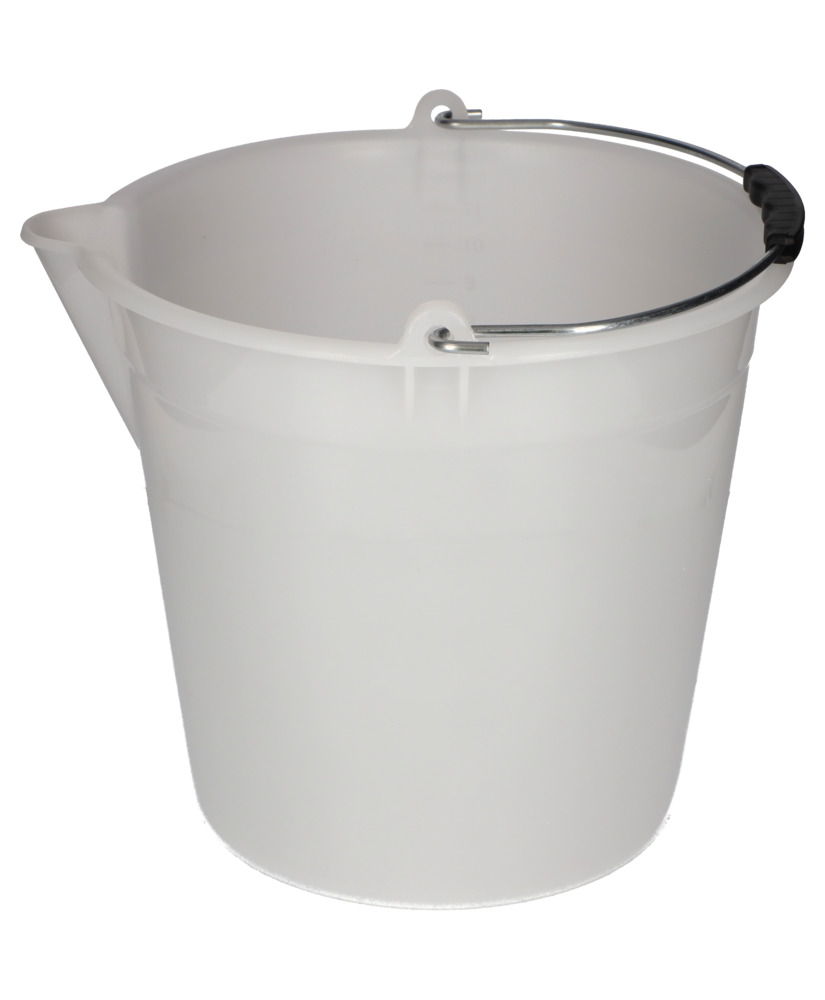 Industrial bucket in polyethylene, 12 litres, white, Pack = 10 pieces - 5
