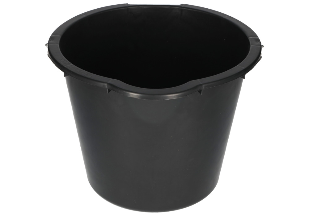 Kunststof emmer van gerecycleerd polyethyleen, 12 liter, zwart, PU = 10 stuks - 3