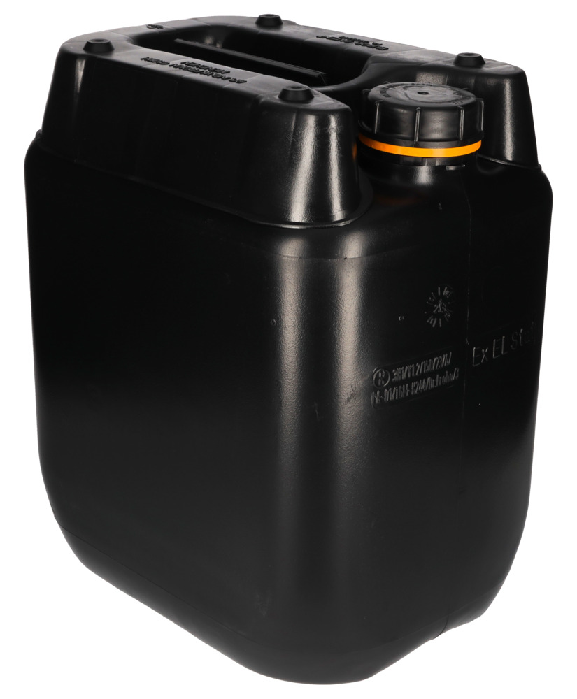 Plastic canister, polyethylene, antistatik, 30 litre capacity, black - 1