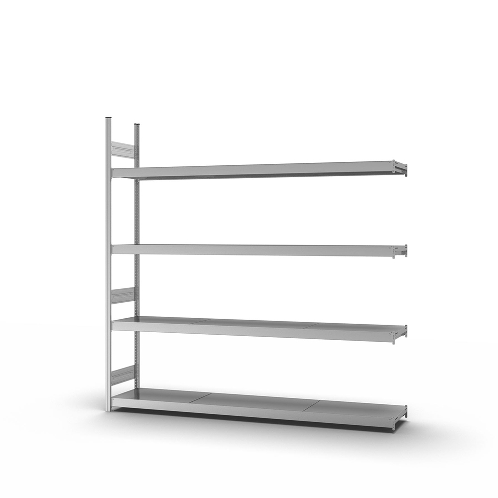 Scaffalatura ampia campata hofe, ripiani in acc., elem. agg, 4 rip., largh. 2500mm, 2520x435x2500mm - 1