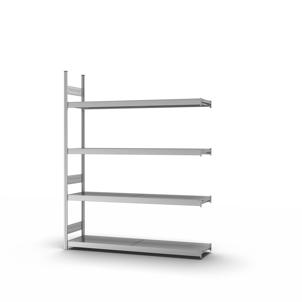 Scaffalatura ampia campata hofe, ripiani in acc., elem. agg, 4 rip., largh. 2000mm, 2020x435x2500mm - 1