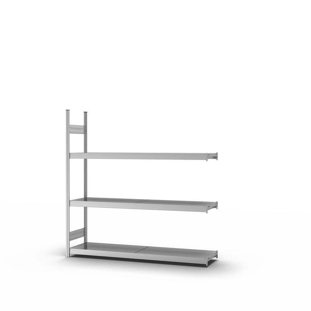 Hofe breedvakstelling, stalen legplanken, aanbouw, 3 niveaus, vakbreedte 2000 mm, 2020x435x2000 mm - 1