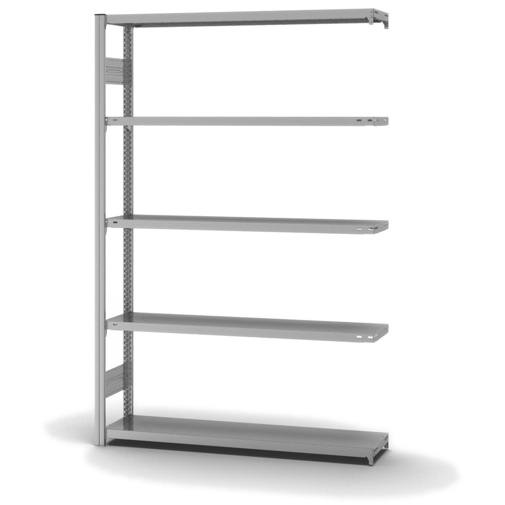 Scaffalatura a ripiani hofe, elemento aggiuntivo, 5 ripiani con portata 175 kg, 1310x335x2000 mm - 1