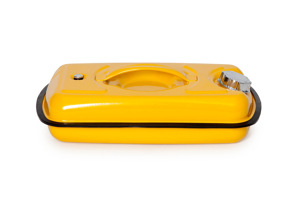 Recipiente de seguridad en acero, con tapa roscada, amarillo, 5 litros - 3