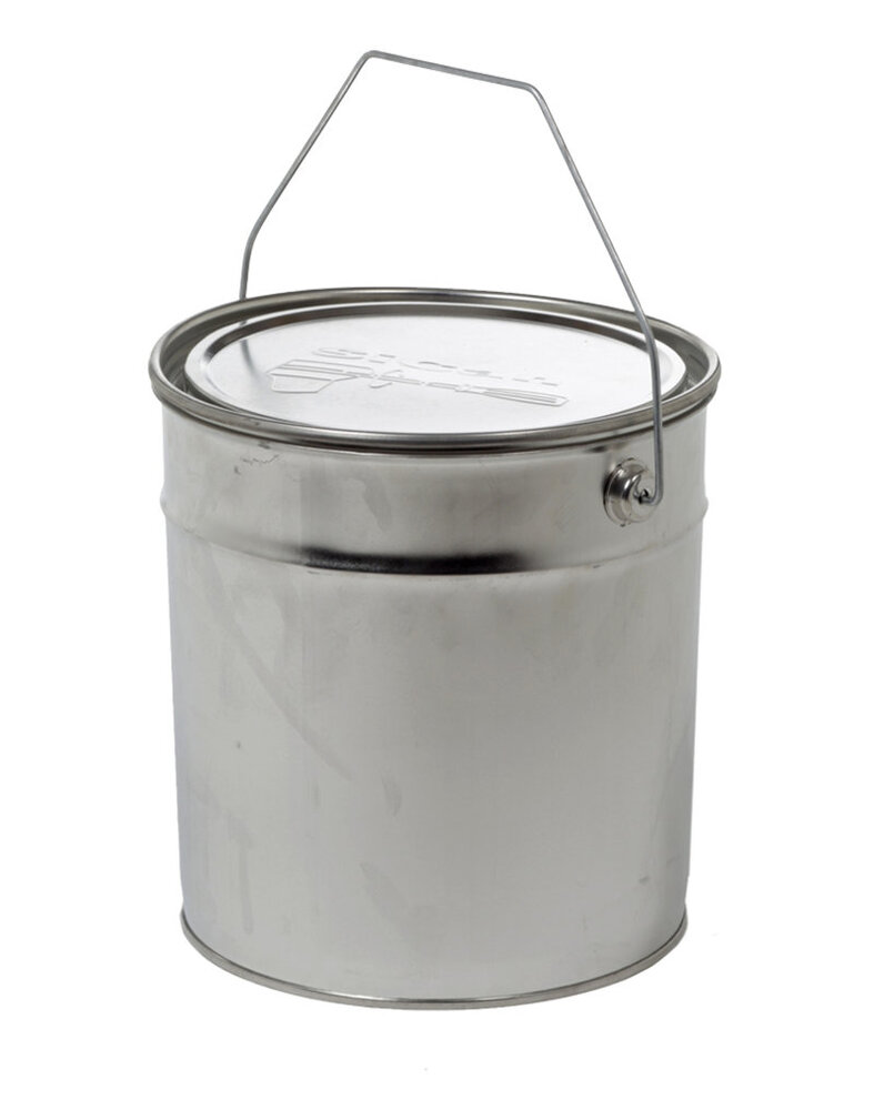 Tinplate ring lid bucket 5l, conical, w. carrying handle, and lid, transport approval, PU=35 pieces - 1