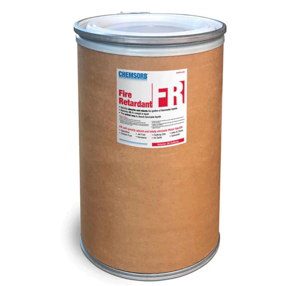 Flammable Liquid Retardant Absorbent, 30 Gallon Fiber Drum (60 LB) - 1