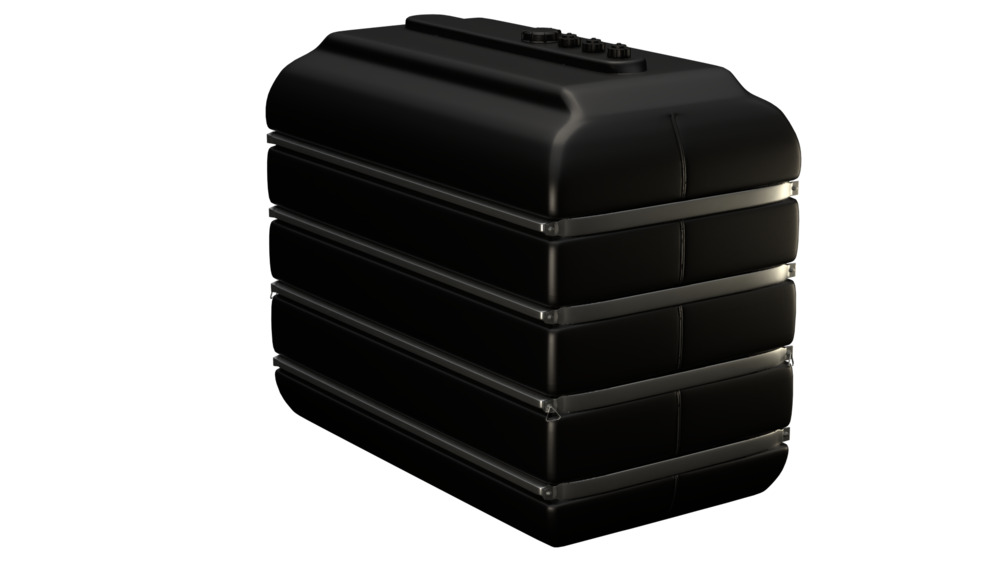 Industrial tank, 5000 l volume, black, for media with a maximum density of 1.55 - 1