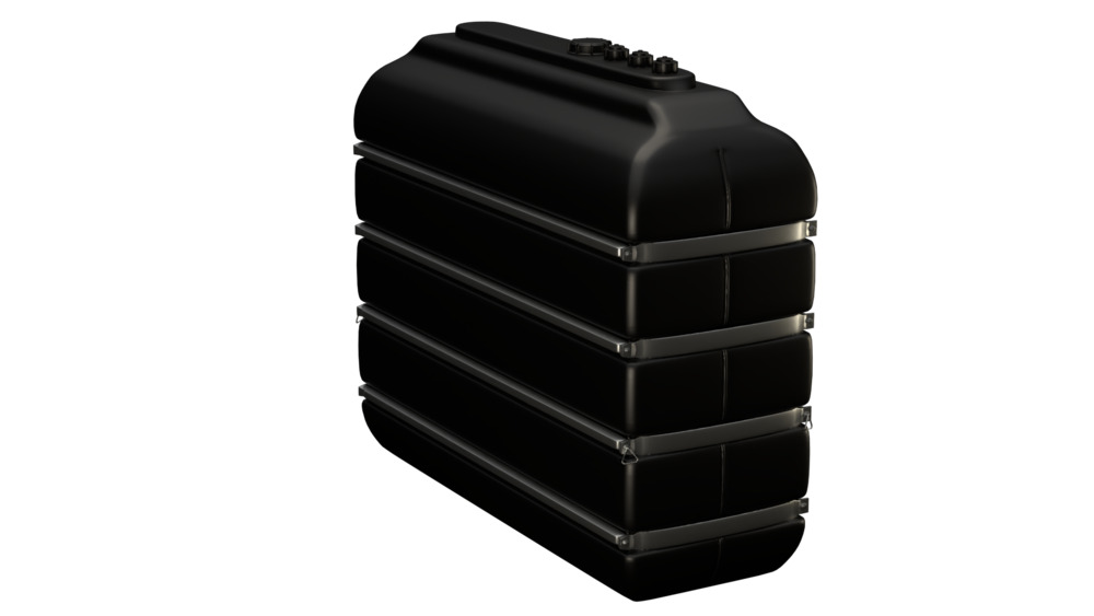 Industrial tank, 3000 l volume, black, for media with a maximum density of 1.55 - 1