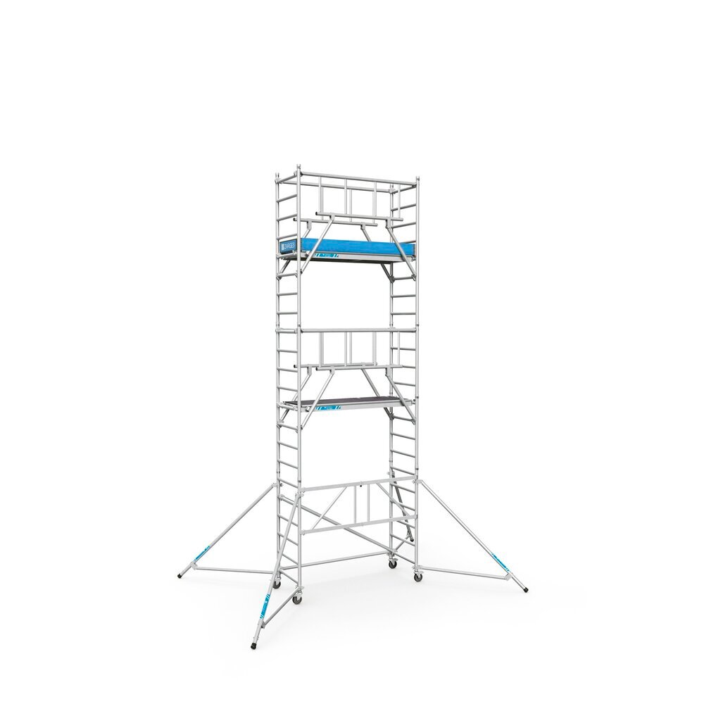 Zarges Klappgerüst PaxTower S-Plus 1T, aus Aluminium, Arbeitshöhe 6,55 m - 1