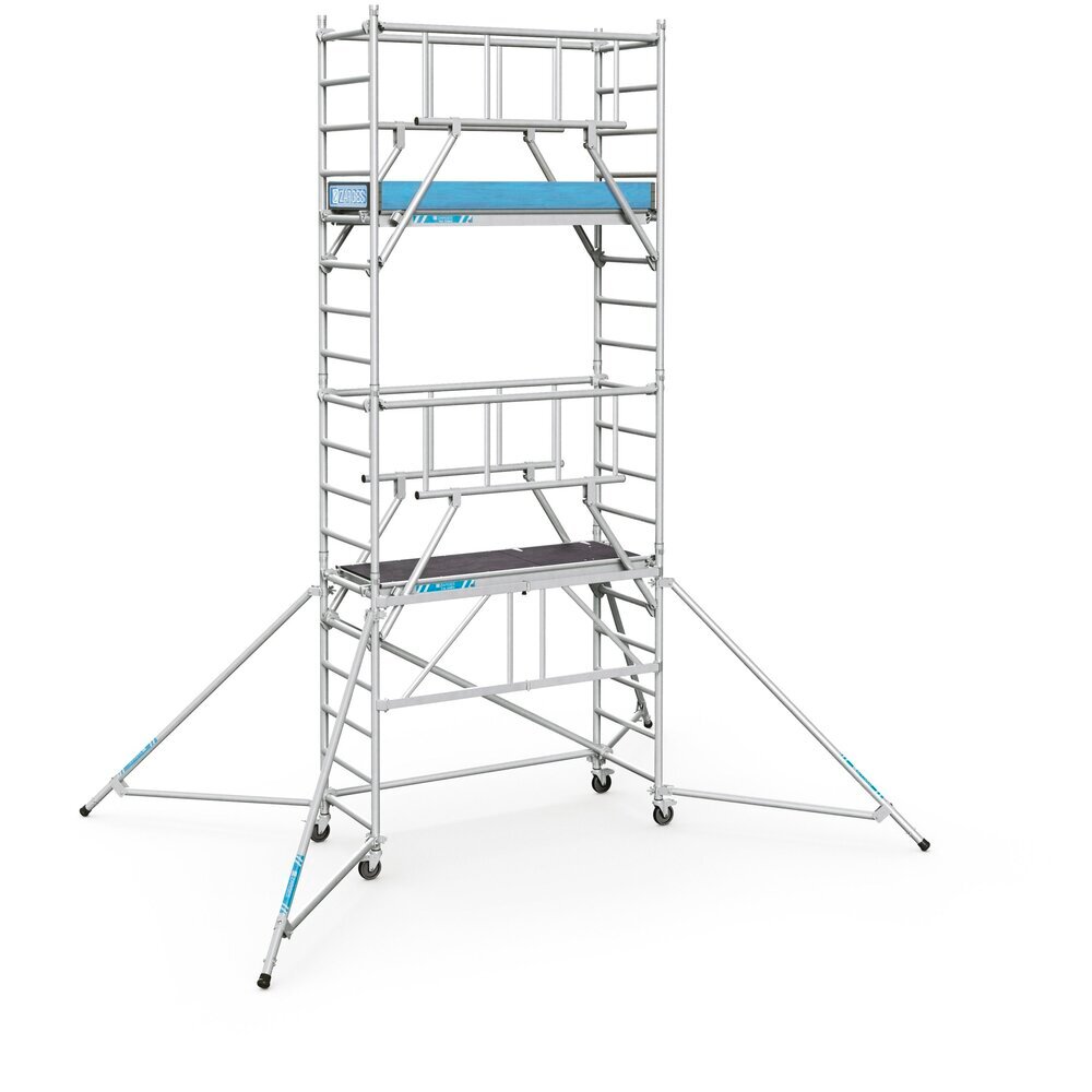 Zarges Klappgerüst PaxTower S-Plus 1T, aus Aluminium, Arbeitshöhe 5,55 m - 1